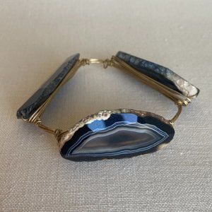 Bourbon & Bowties Black and White Stone Bangle